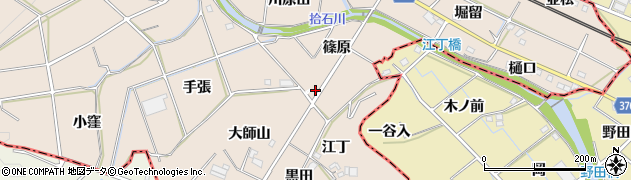 愛知県額田郡幸田町深溝南篠原周辺の地図