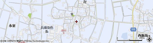 兵庫県加古川市志方町西中272周辺の地図