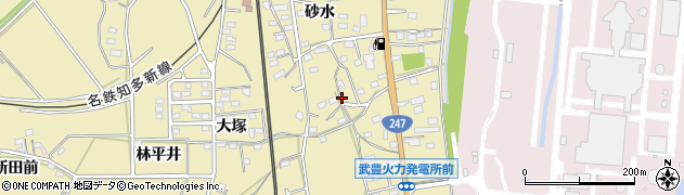 愛知県知多郡武豊町冨貴砂水周辺の地図