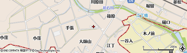 愛知県額田郡幸田町深溝手張132周辺の地図