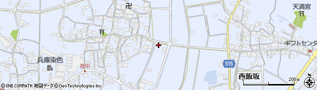 兵庫県加古川市志方町西中61周辺の地図