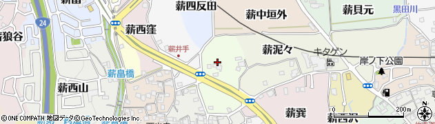 京都府京田辺市薪高木周辺の地図