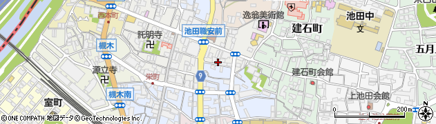 大阪府池田市栄本町11-5周辺の地図