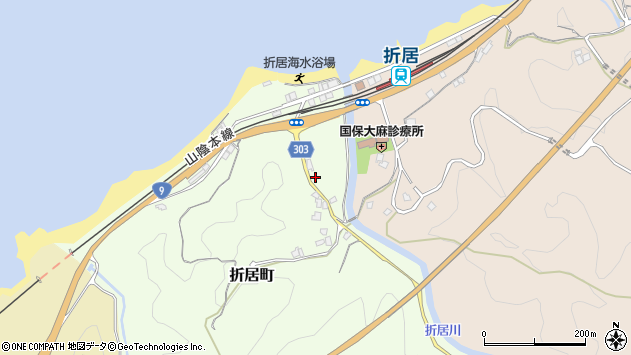 〒697-1338 島根県浜田市折居町の地図