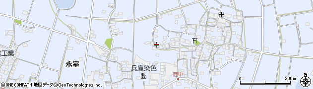 兵庫県加古川市志方町西中374周辺の地図