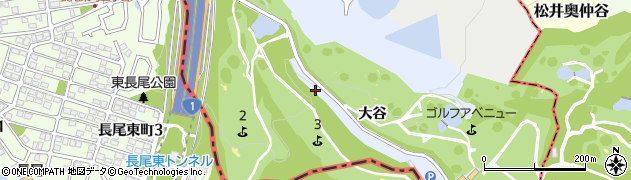 京都府八幡市内里大谷周辺の地図