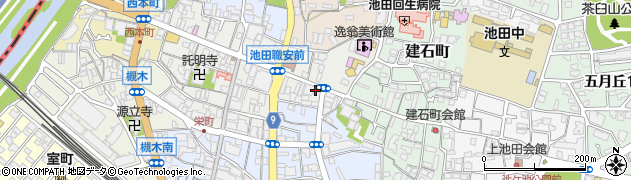 大阪府池田市栄本町11-15周辺の地図