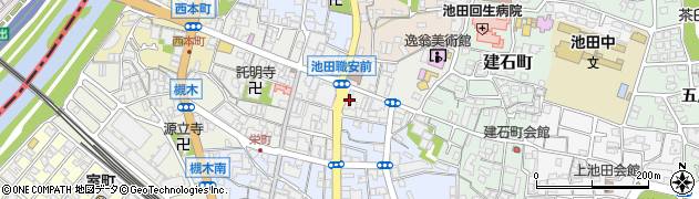 大阪府池田市栄本町11-9周辺の地図