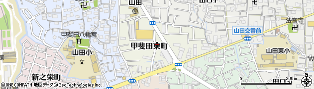 大阪府枚方市甲斐田東町周辺の地図