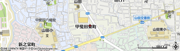 大阪府枚方市甲斐田東町周辺の地図