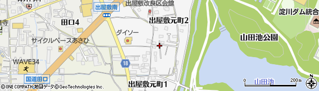 大阪府枚方市出屋敷元町周辺の地図