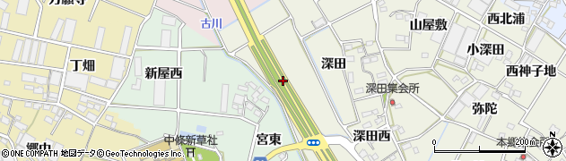 愛知県豊川市三上町柳原周辺の地図