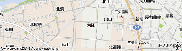 愛知県西尾市一色町開正（大江）周辺の地図