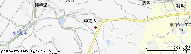 愛知県豊橋市石巻小野田町（中之入）周辺の地図