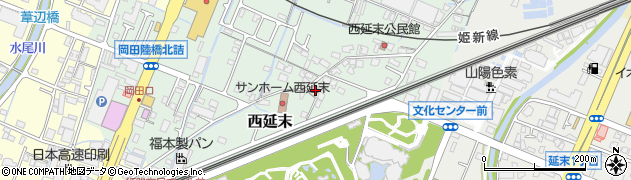 兵庫県姫路市西延末261周辺の地図