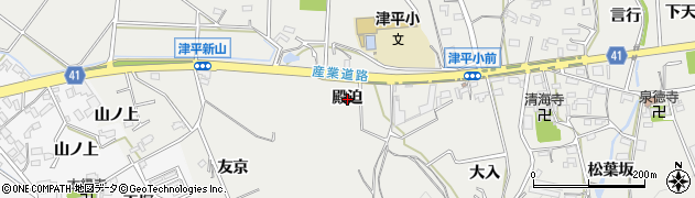 愛知県西尾市吉良町津平（殿迫）周辺の地図