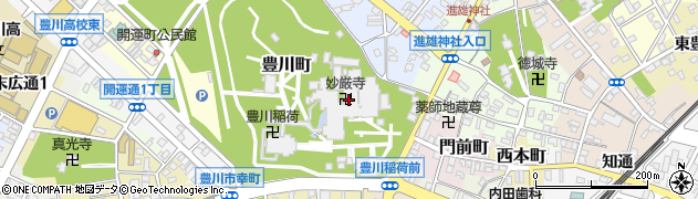 豊川稲荷（豊川閣妙厳寺）周辺の地図