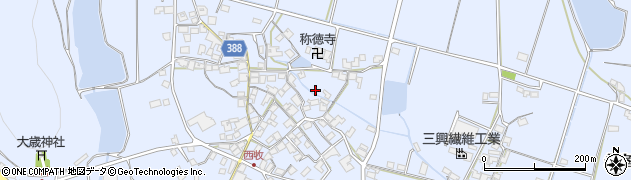 兵庫県加古川市志方町（西牧）周辺の地図