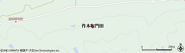 広島県三次市作木町門田周辺の地図