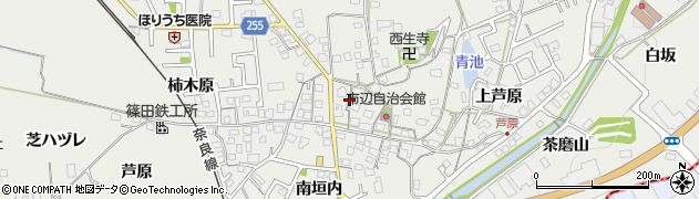 京都府城陽市市辺（中垣内）周辺の地図