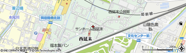 兵庫県姫路市西延末周辺の地図