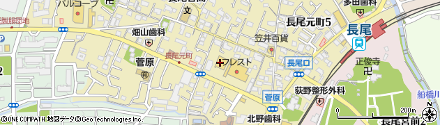 キリン堂長尾店周辺の地図
