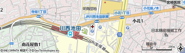 京都銀行川西支店 ＡＴＭ周辺の地図