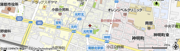 愛知県蒲郡市元町周辺の地図