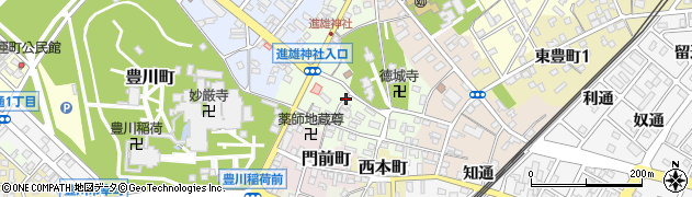 愛知県豊川市豊川西町周辺の地図