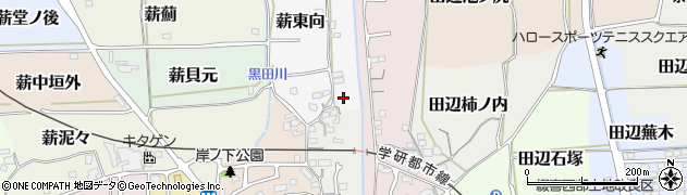 京都府京田辺市薪東向8周辺の地図
