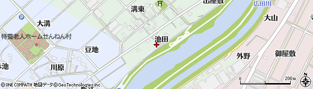 愛知県西尾市横手町池田15周辺の地図