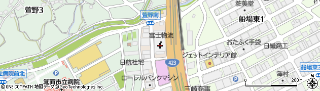 富士物流株式会社　関西支社千里物流センター周辺の地図