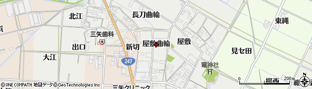 愛知県西尾市一色町開正（屋敷曲輪）周辺の地図
