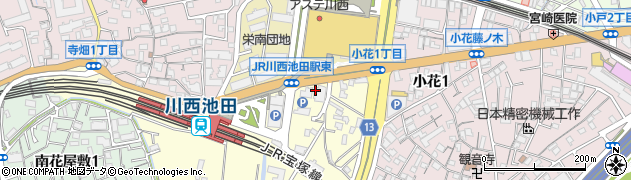 ＪＡ兵庫六甲川西周辺の地図