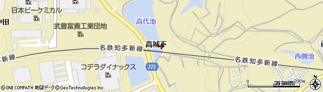 愛知県武豊町（知多郡）冨貴（高城下）周辺の地図