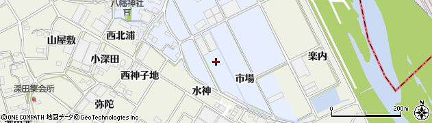 愛知県豊川市二葉町市場周辺の地図