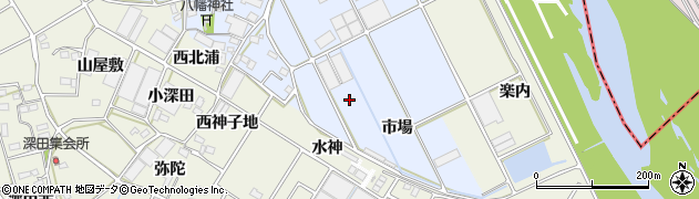 愛知県豊川市二葉町（市場）周辺の地図