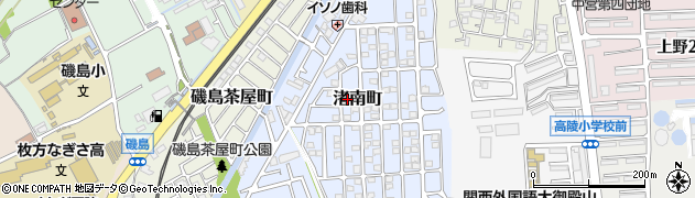 大阪府枚方市渚南町周辺の地図