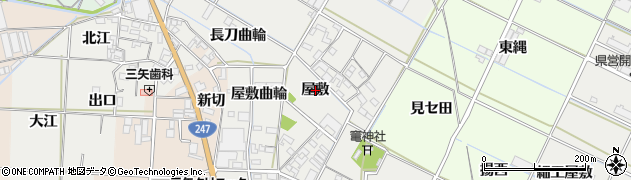 愛知県西尾市一色町開正（屋敷）周辺の地図