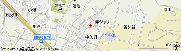 愛知県蒲郡市豊岡町赤ジャリ4周辺の地図