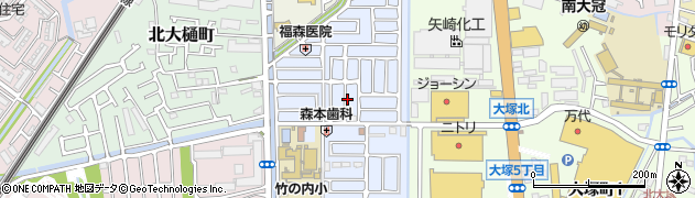 大阪府高槻市竹の内町周辺の地図