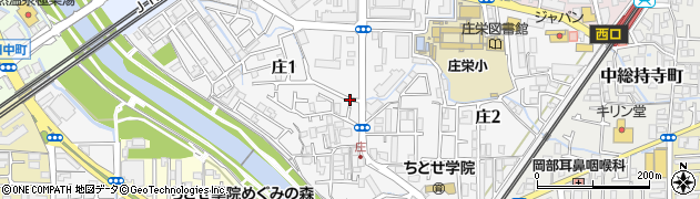 大阪府茨木市庄周辺の地図