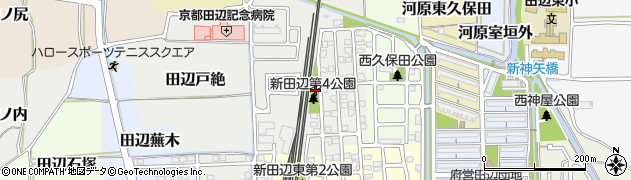 新田辺東第4公園周辺の地図