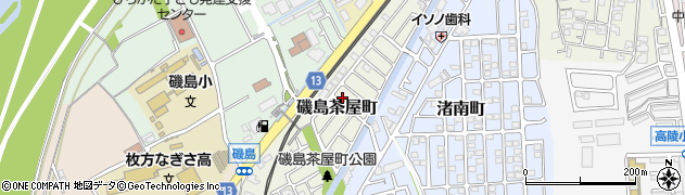 大阪府枚方市磯島茶屋町周辺の地図