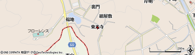 愛知県額田郡幸田町深溝東光寺周辺の地図