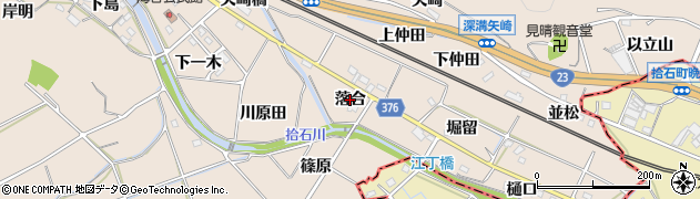 愛知県幸田町（額田郡）深溝（落合）周辺の地図