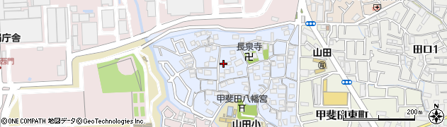 大阪府枚方市甲斐田町周辺の地図