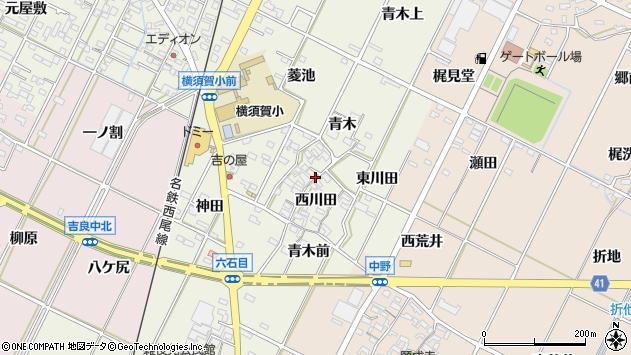 〒444-0521 愛知県西尾市吉良町上横須賀の地図