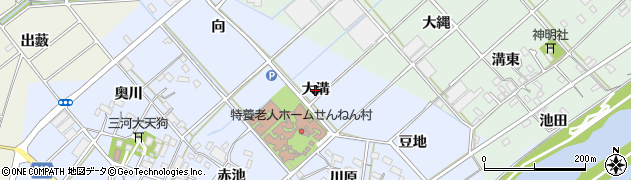 愛知県西尾市平口町（大溝）周辺の地図