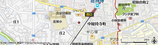 茨木市立　総持寺自転車駐車場周辺の地図